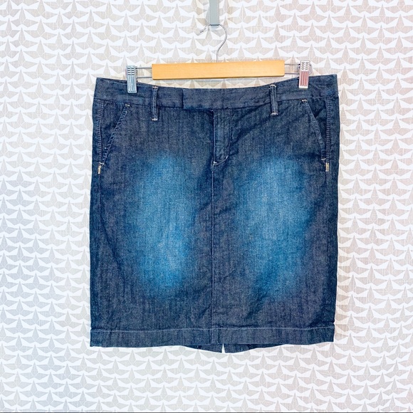 dark denim jean skirt